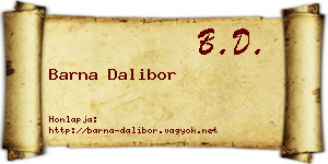 Barna Dalibor névjegykártya